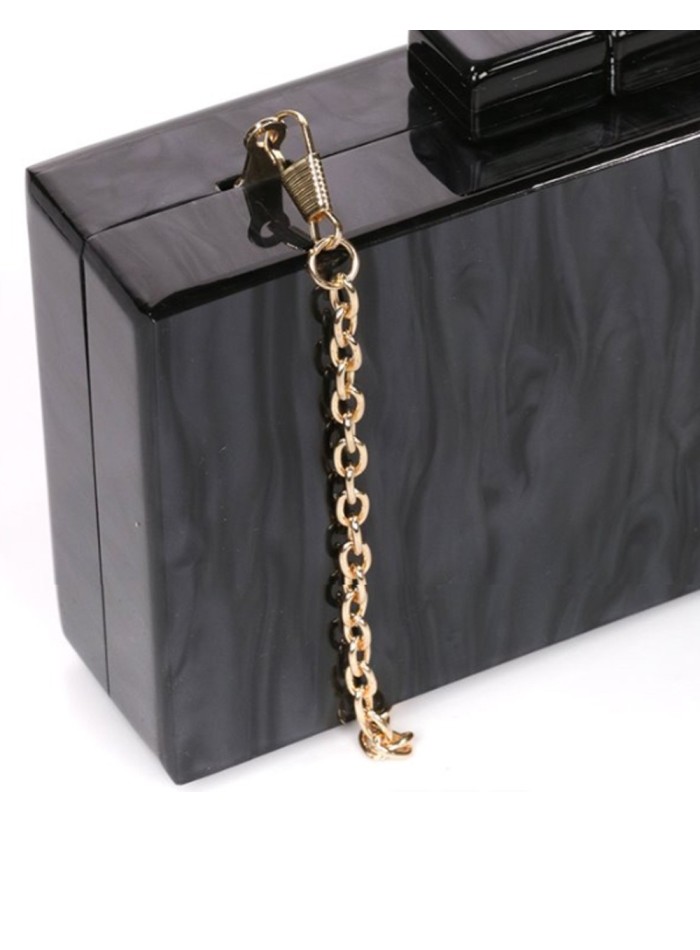 Pearly black clutch handbag