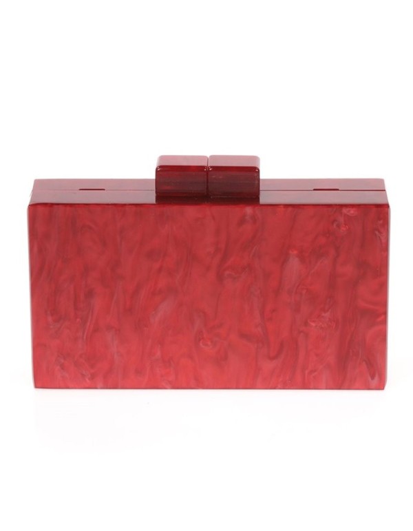 Pearly red clutch bag