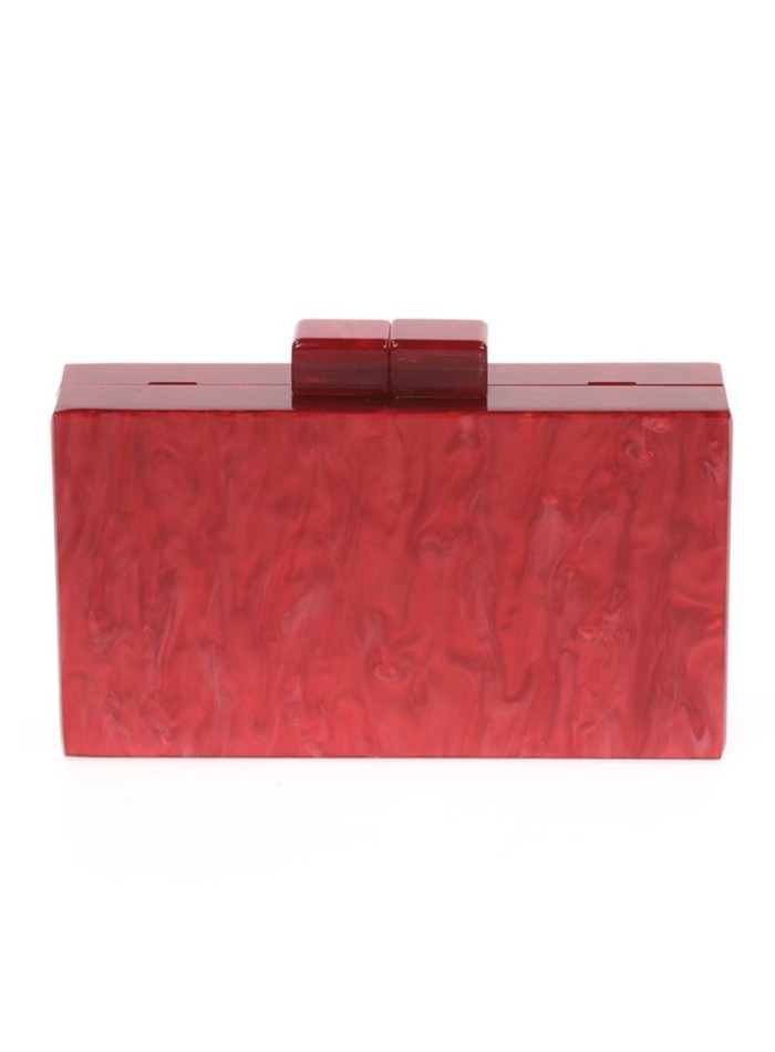 Pearly red clutch bag