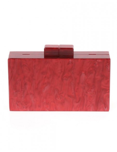 Bolso de fiesta nacarado rojo