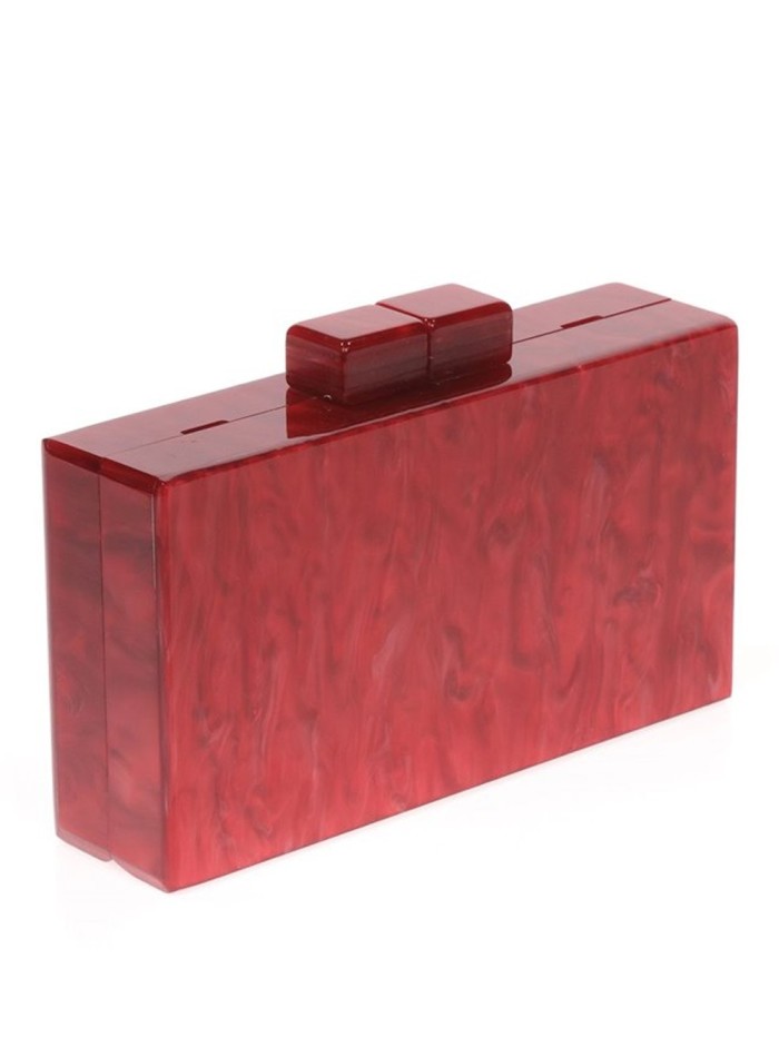 Pearly red clutch bag