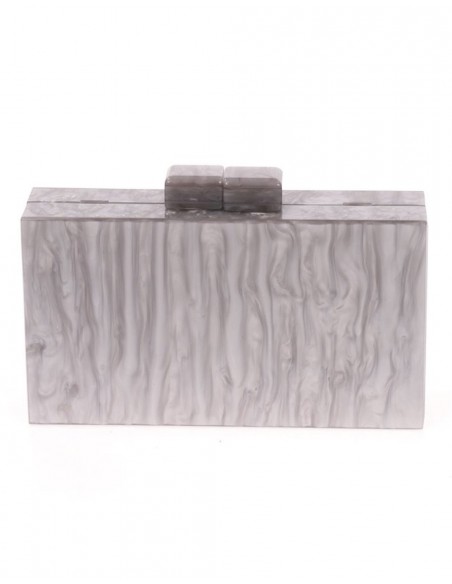 Pearly grey clutch bag-1