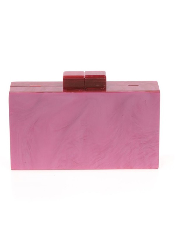 Fuchsia pearlized clutch bag-1 2