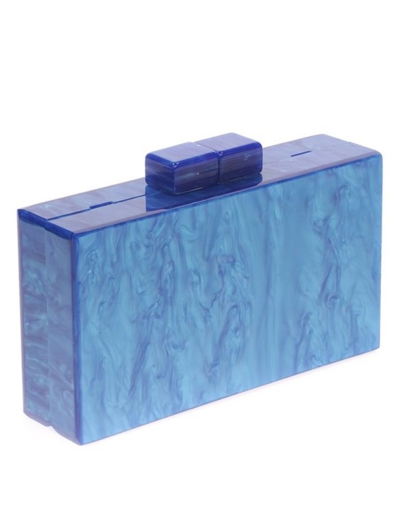 Bolso de fiesta nacarado azulón