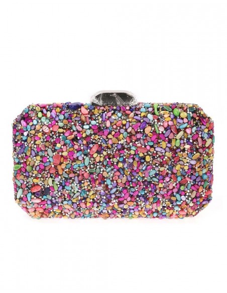 Bolso de fiesta de pedrería octogonal Lauren Lynn London Accessories - 1 