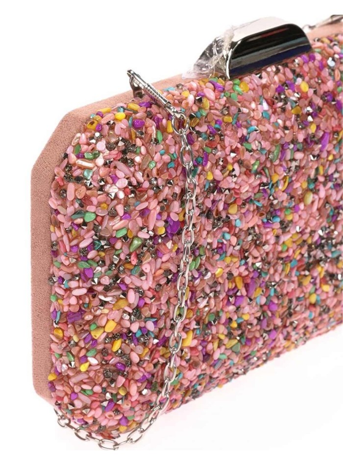 Bolso de fiesta de pedrería octogonal Lauren Lynn London Accessories - 6 