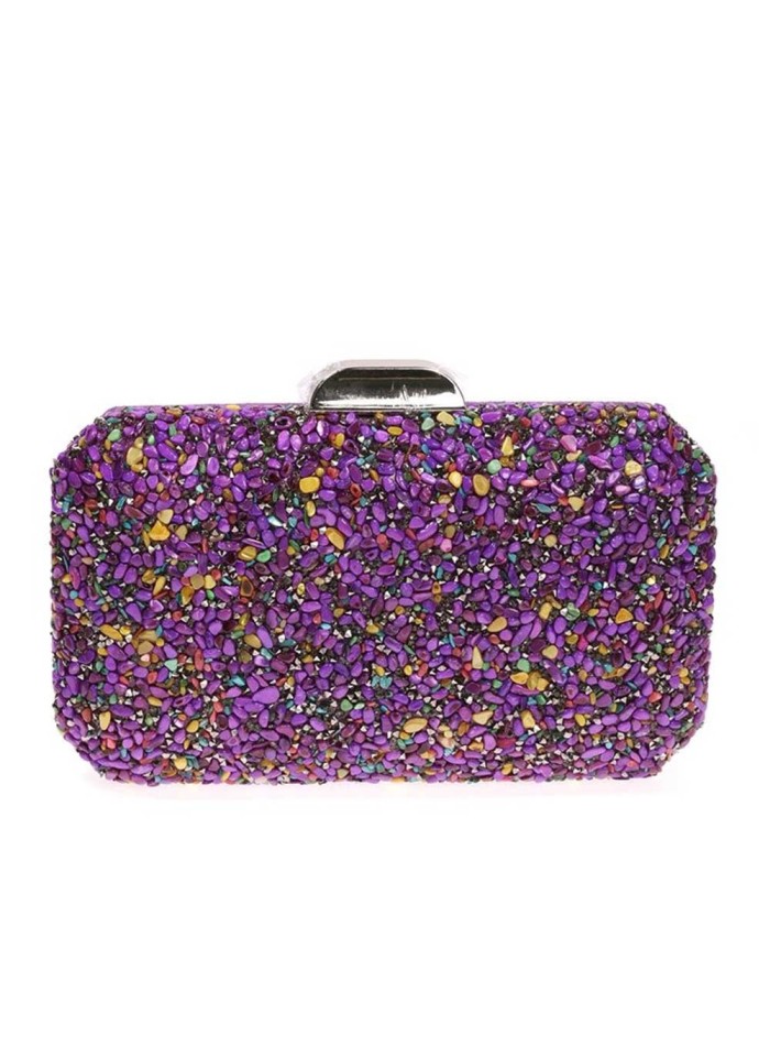 Bolso de fiesta de pedrería octogonal Lauren Lynn London Accessories - 8 