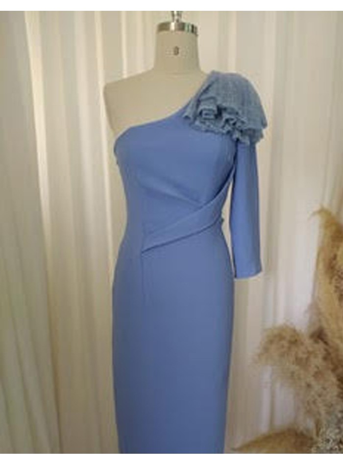 Cocktail dress with rhinestone ruffles on the shoulder Victoria Victim - 5 