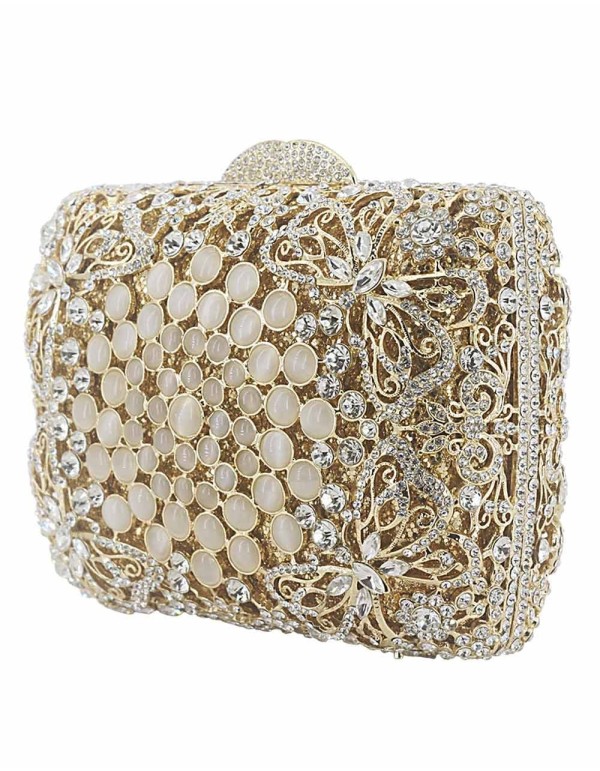 Bolso joya realizado con cristal de Swarovski y mariposas Lauren Lynn London Accessories - 1  2