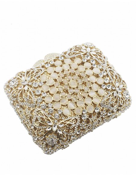 Bolso joya realizado con cristal de Swarovski y mariposas Lauren Lynn London Accessories - 4 