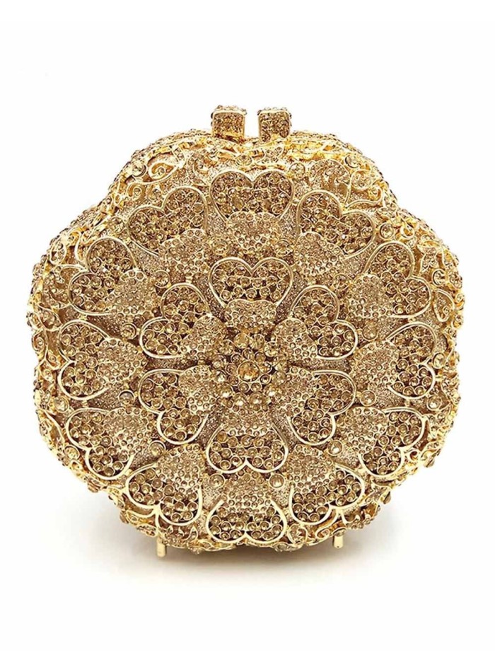 Clutch joya en forma de flor con cristales Lauren Lynn London Accessories - 1 