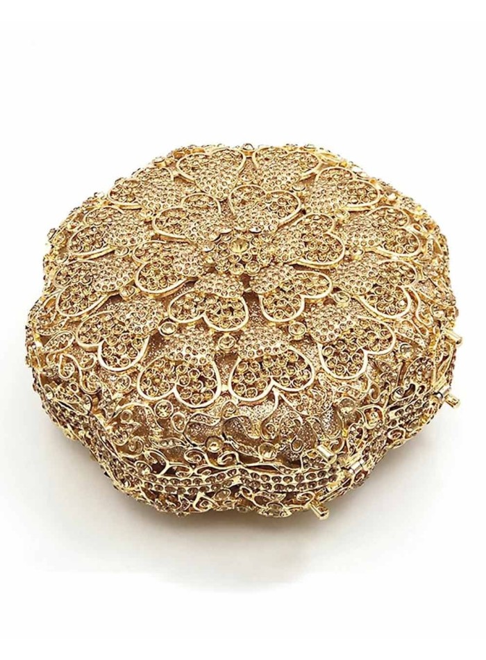 Clutch joya en forma de flor con cristales Lauren Lynn London Accessories - 4 