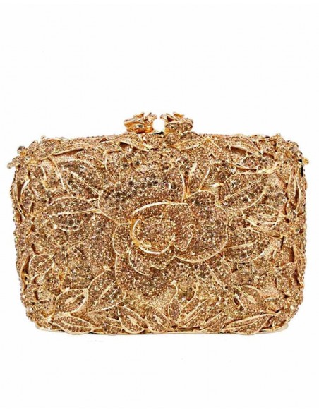 Bolso de fiesta joya con rosa de cristal Lauren Lynn London Accessories - 4 