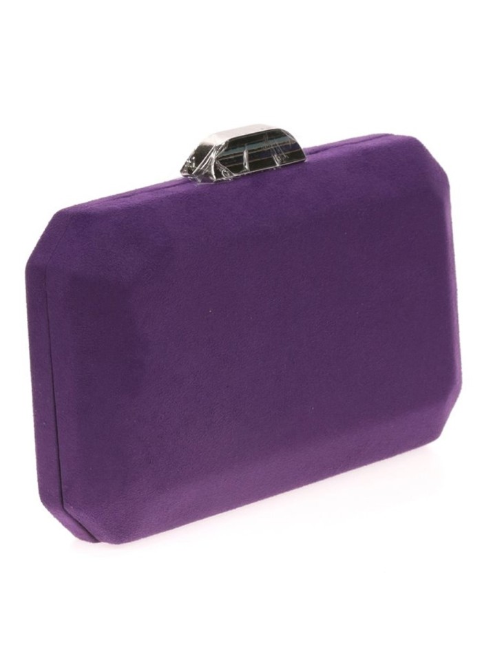 Bolso de antelina octogonal con cierre metalizado Lauren Lynn London Accessories - 11 