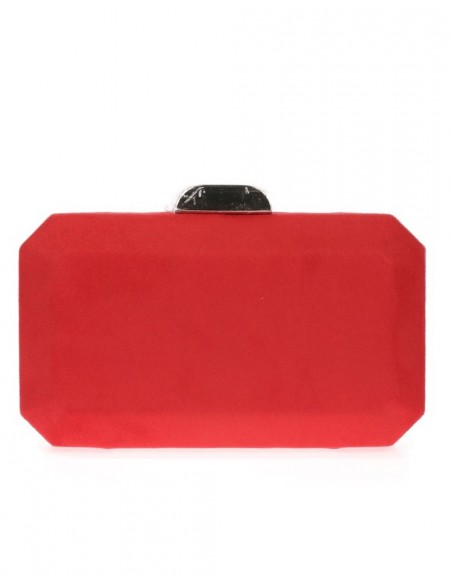 Suede octogonal clutch bag with metallic clasp Lauren Lynn London Accessories - 19 