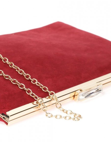 Cartera de fiesta antelina y cierre pedrería Lauren Lynn London Accessories - 12 