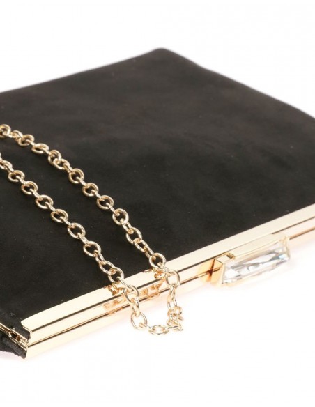 Cartera de fiesta antelina y cierre pedrería Lauren Lynn London Accessories - 24 