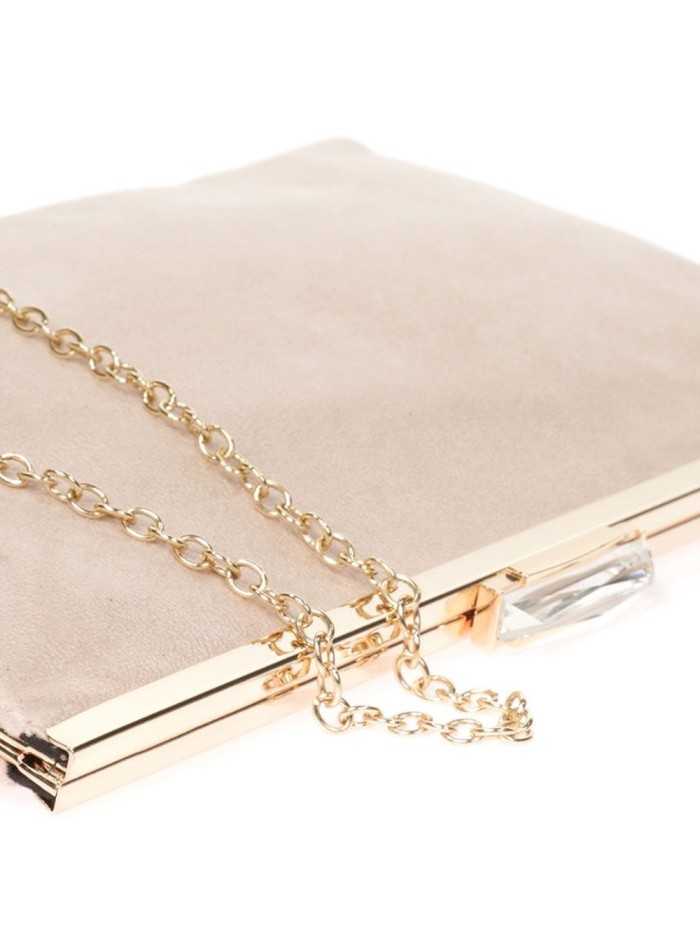 Cartera de fiesta antelina y cierre pedrería Lauren Lynn London Accessories - 28 