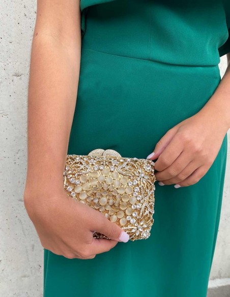 Jewellery clutch bag made with Swarovski crystals and butterflies for guests