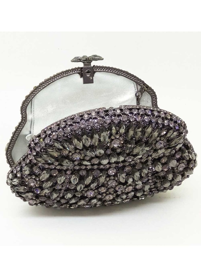 Jeweled clutch bag in the shape of an antique purse-2