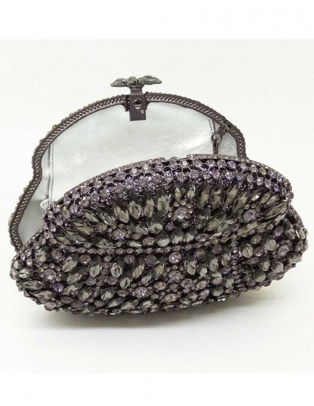 Jeweled clutch bag in the shape of an antique purse-2