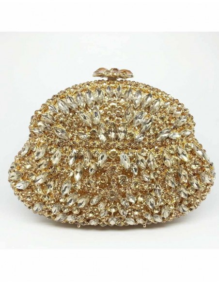 Jeweled clutch bag in the shape of an antique purse-4