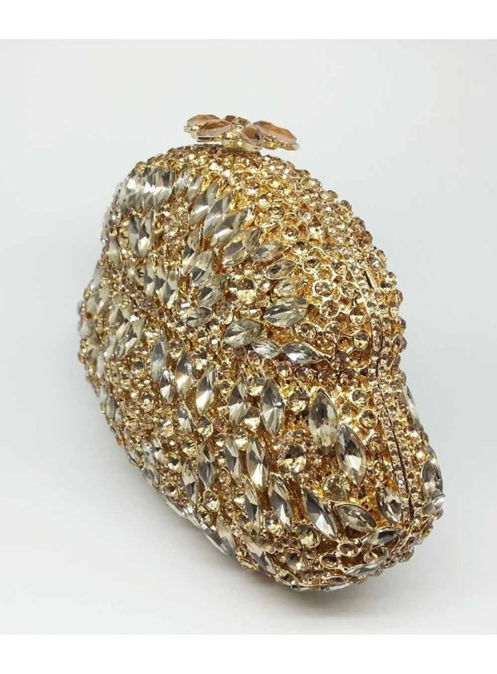 Jeweled clutch bag in the shape of an antique purse-5