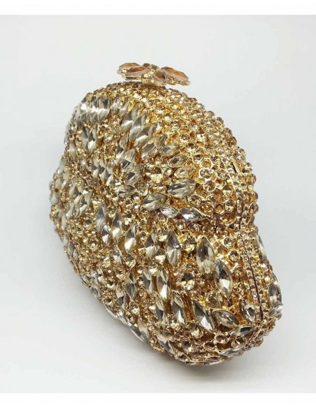 Jeweled clutch bag in the shape of an antique purse-5
