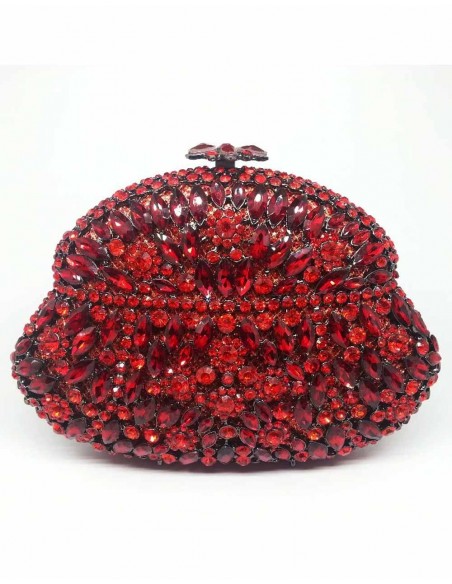Jeweled clutch bag in the shape of an antique purse-7
