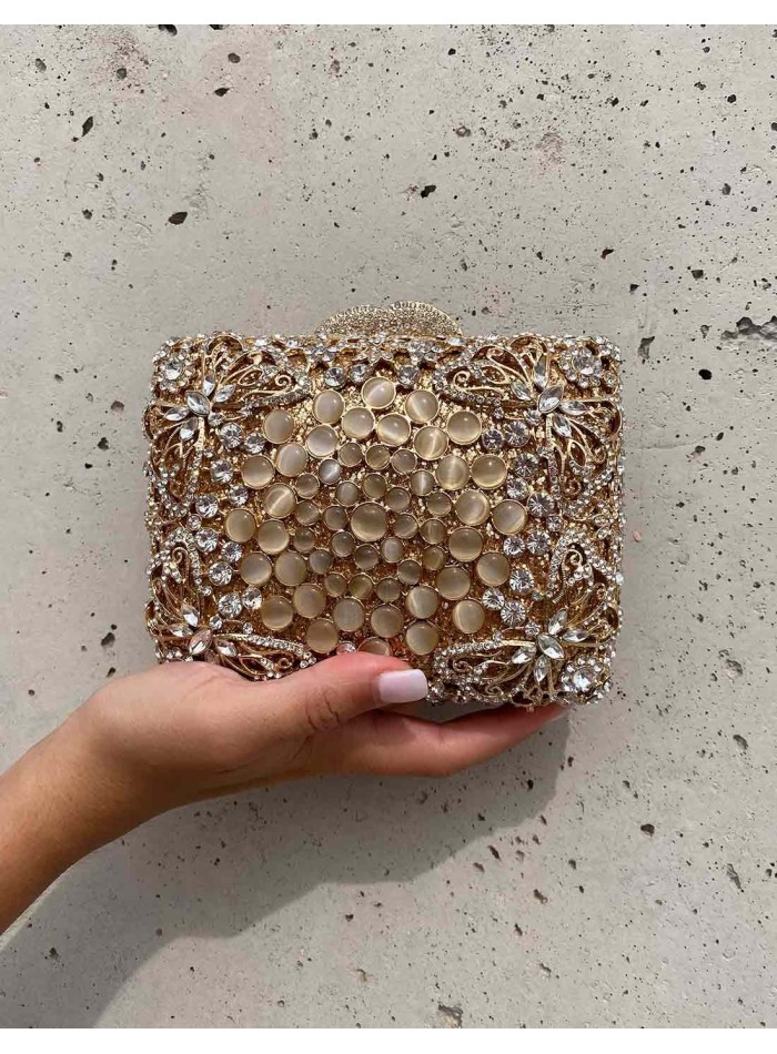 Jewellery clutch bag made with Swarovski crystals and butterflies Lauren Lynn London Accessories - 7 