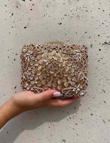 Jewellery clutch bag made with Swarovski crystals and butterflies Lauren Lynn London Accessories - 7 