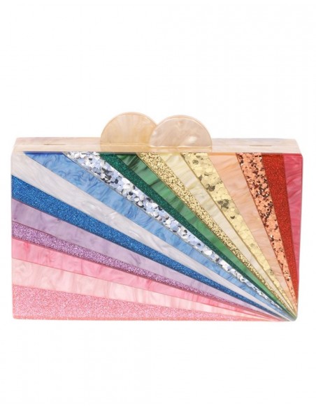 Pearly rainbow clutch bag Lauren Lynn London Accessories - 1 