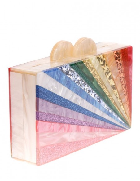 Pearly rainbow clutch bag Lauren Lynn London Accessories - 2 