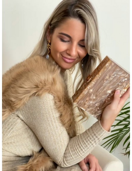 Pearly pastel clutch bag - various colous Lauren Lynn London Accessories - 1 