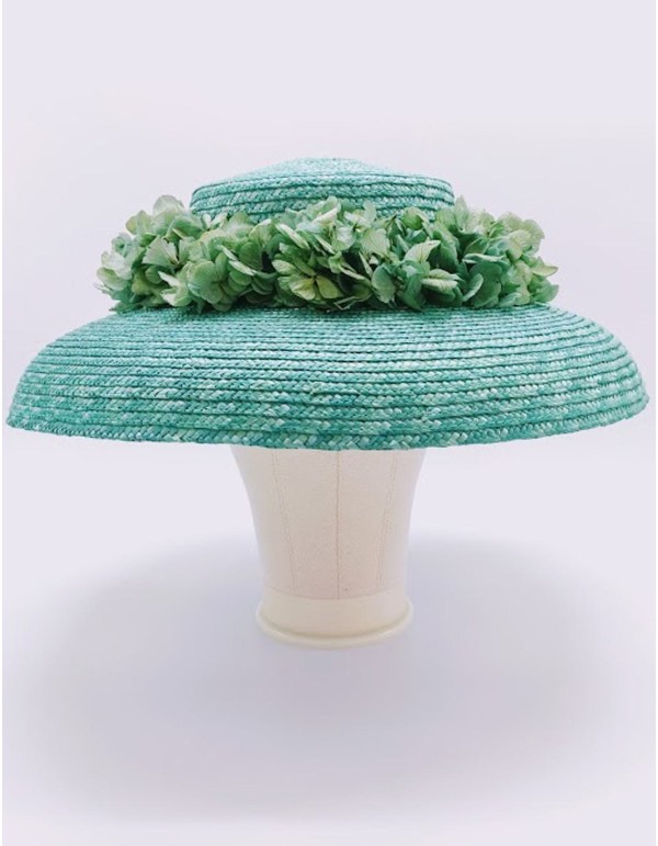 Pamela of natural straw and preserved flowers 2