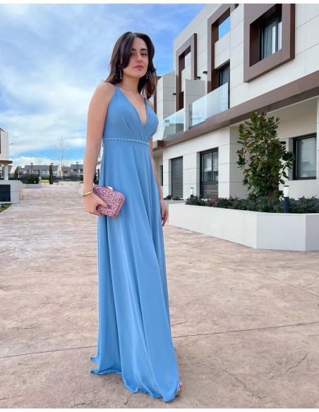 Vestido de fiesta largo con detalle de pedrería Lauren Lynn London - 2