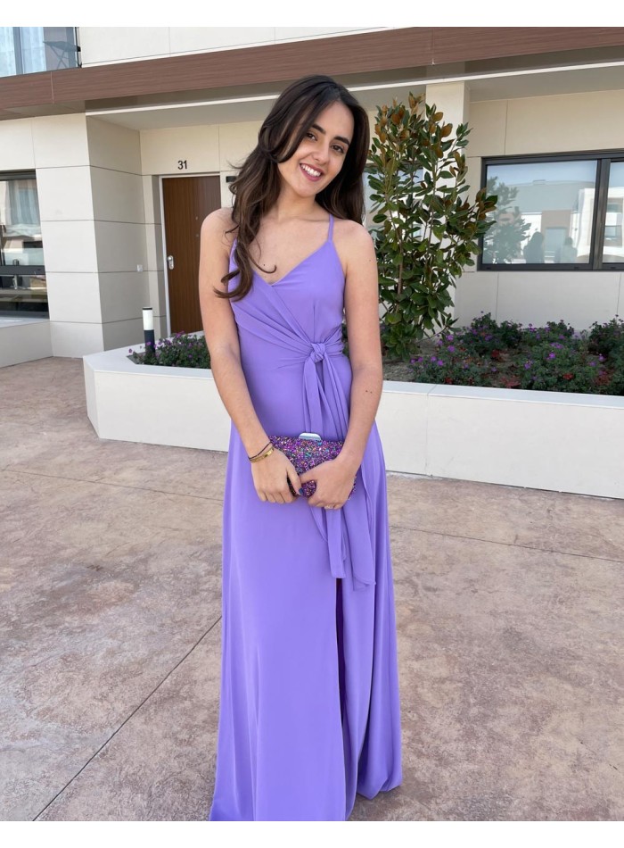 Vestido de fiesta largo con detalle de lazada Lauren Lynn London - 4 