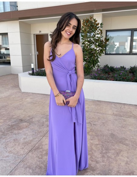 Vestido de fiesta largo con detalle de lazada Lauren Lynn London - 4 