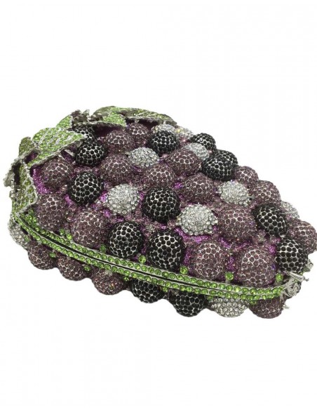 Jeweled handbag in the shape of a bunch of grapes Lauren Lynn London Accessories - 3 