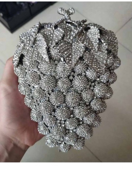 Jeweled handbag in the shape of a bunch of grapes Lauren Lynn London Accessories - 5 