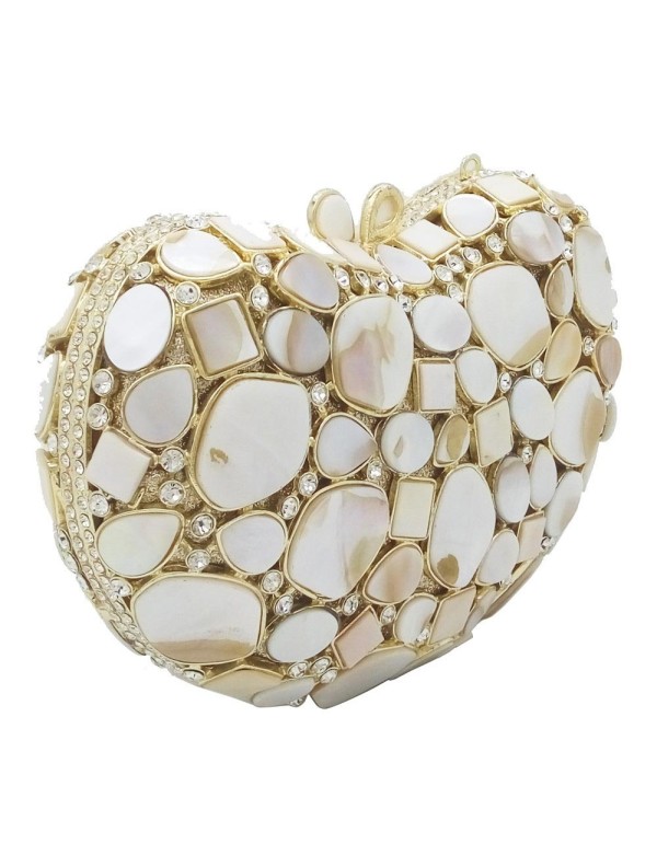 Bolso de mano joya con cristales y conchas naturales Lauren Lynn London Accessories - 1  2