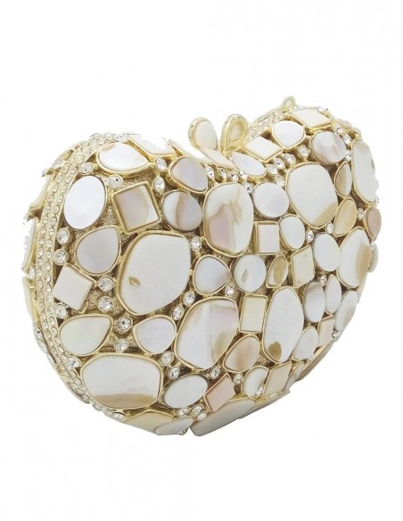 Bolso de mano joya con cristales y conchas naturales Lauren Lynn London Accessories - 2 