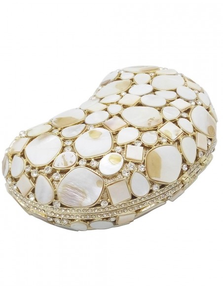 Jewellery handbag with crystals and natural shells Lauren Lynn London Accessories - 4 