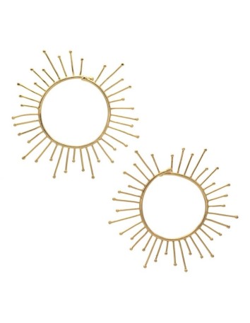 Pendientes de fiesta circulares con pequeños rayos 2