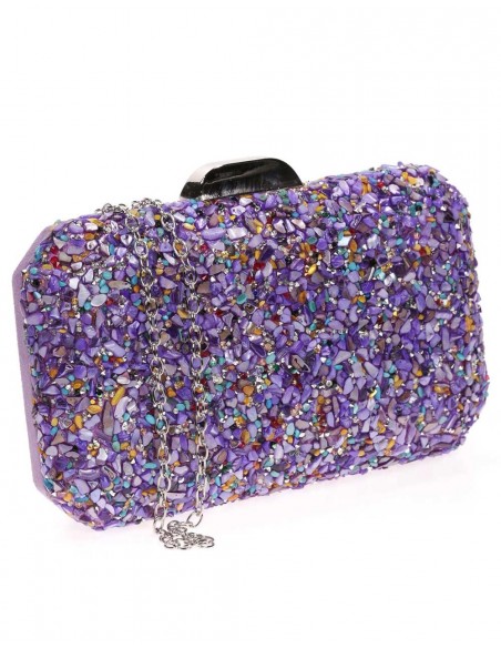 Bolso de fiesta de pedrería octogonal Lauren Lynn London Accessories - 19 