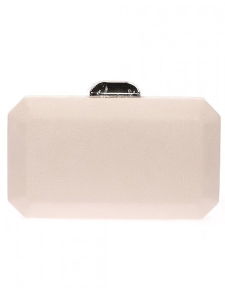Suede octogonal clutch bag with metallic clasp Lauren Lynn London Accessories - 24 