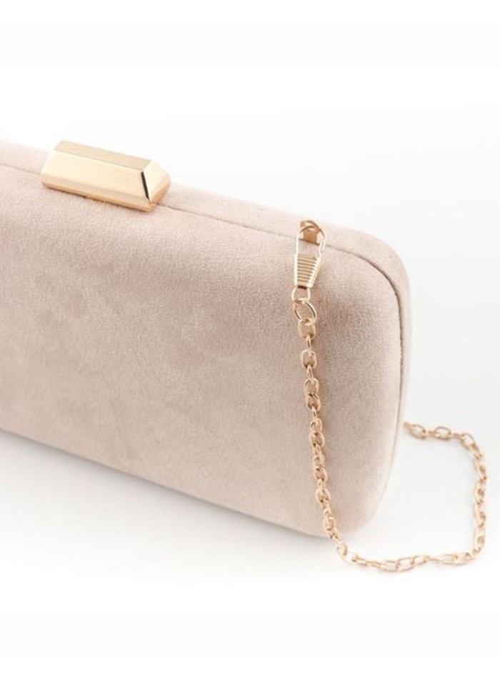 Bolso de fiesta antelina nude Lauren Lynn London Accessories - 2