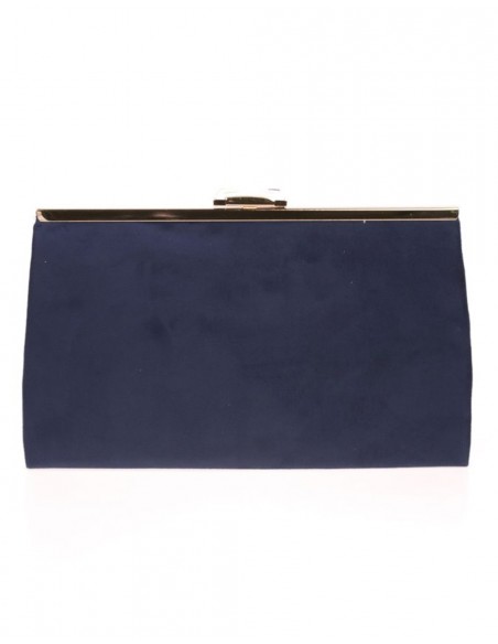 Suede party clutch with rhinestone fastening Lauren Lynn London Accessories - 6 