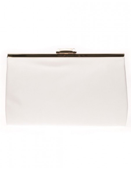 Suede party clutch with rhinestone fastening Lauren Lynn London Accessories - 7 