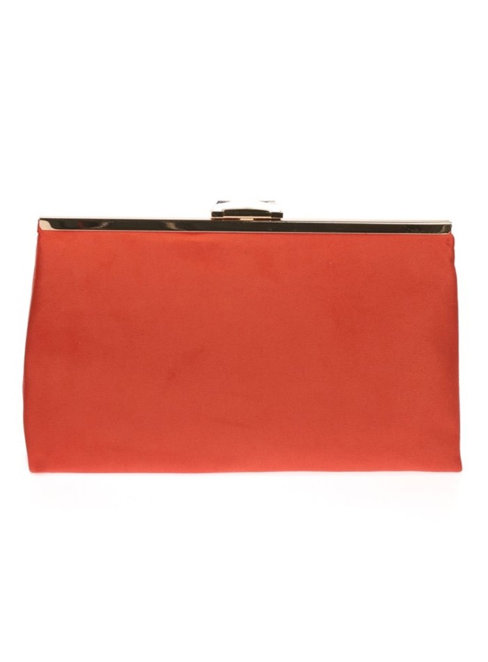 Suede party clutch with rhinestone fastening Lauren Lynn London Accessories - 21 